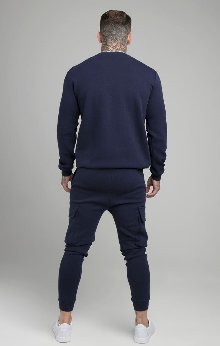SikSilk Crew Neck Sweater - Navy sold by Siksilk product image thumbnail 4