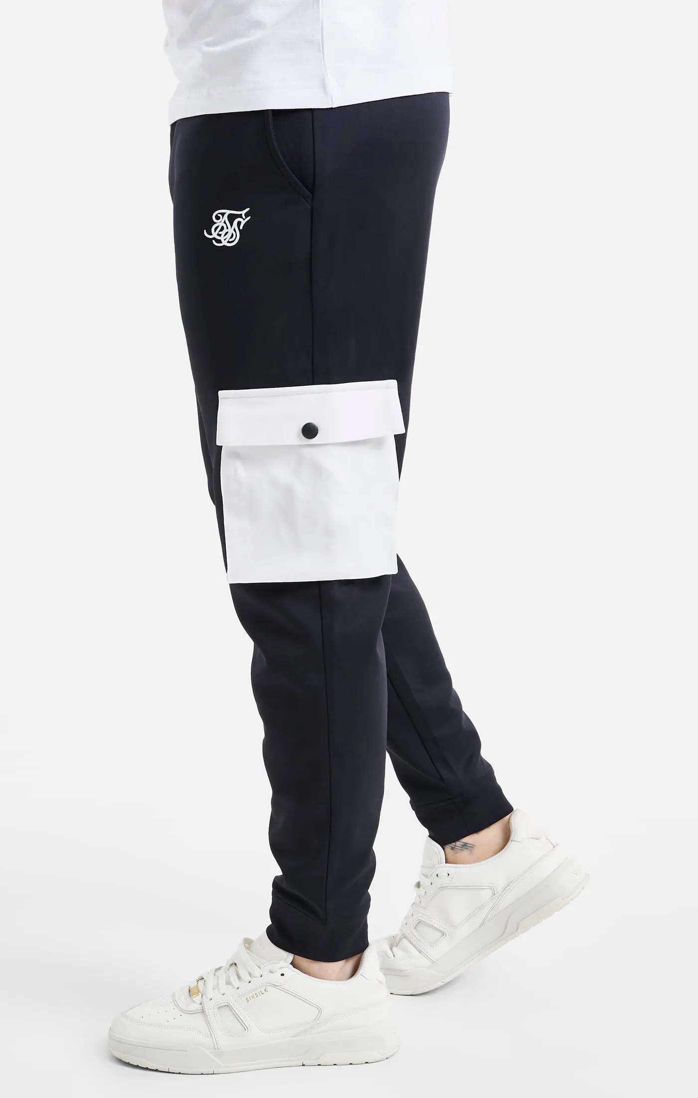 Navy Cargo Jogger sold by Siksilk product image thumbnail 2