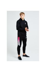 Illusive London Flux Taped Joggers - Black & Pink sold by Siksilk
