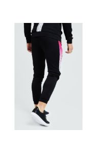 Illusive London Flux Taped Joggers - Black & Pink sold by Siksilk
