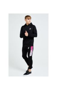 Illusive London Flux Taped Joggers - Black & Pink sold by Siksilk