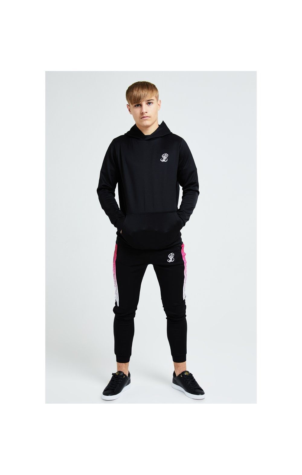Illusive London Flux Taped Joggers - Black & Pink sold by Siksilk product image thumbnail 5