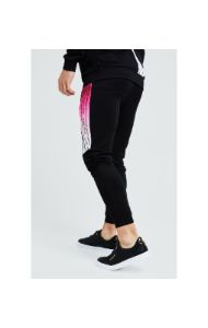 Illusive London Flux Taped Joggers - Black & Pink sold by Siksilk