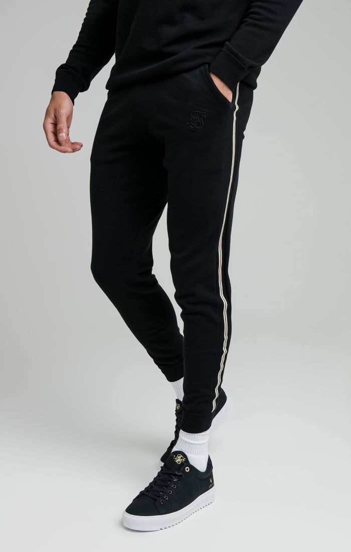 Black Infinity Panelled Pant sold by Siksilk