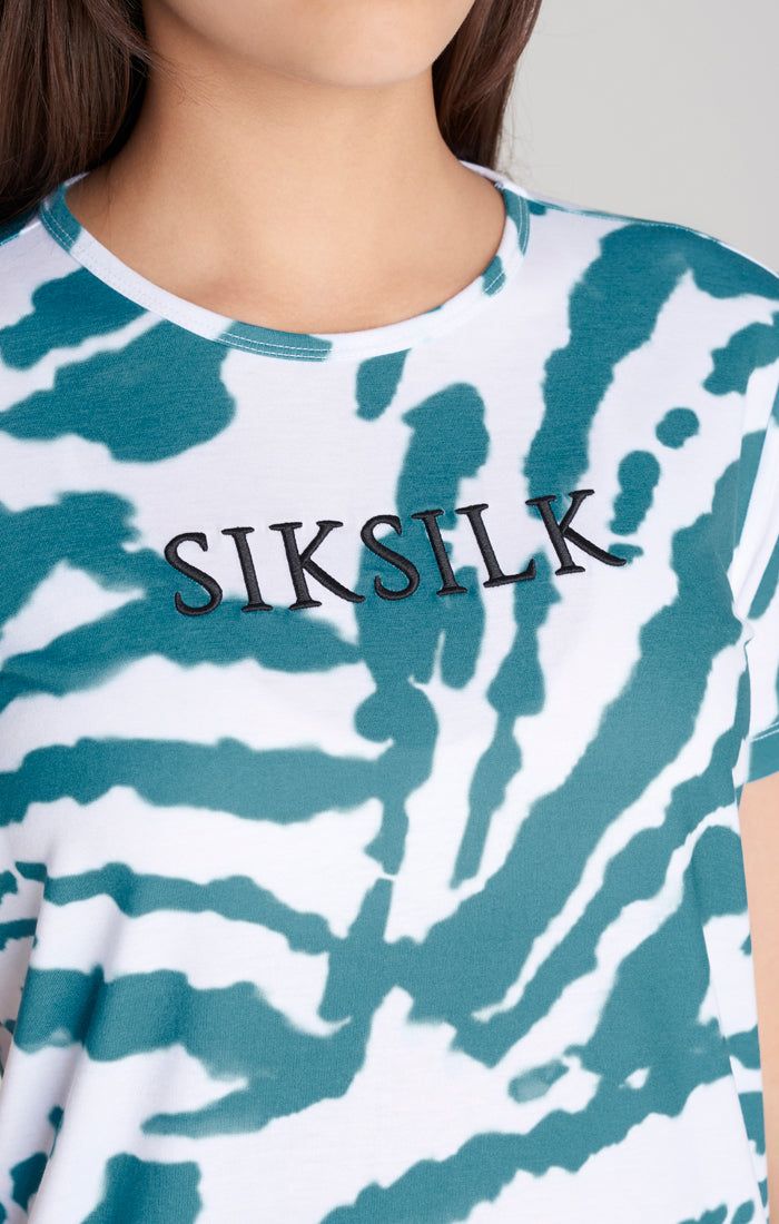 Girls White Tie Dye T-Shirt Dress sold by Siksilk product image thumbnail 6