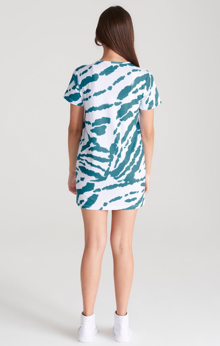 Girls White Tie Dye T-Shirt Dress sold by Siksilk product image thumbnail 3