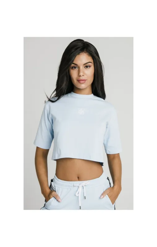 SikSilk Oversize Crop Tee - Light Blue sold by Siksilk