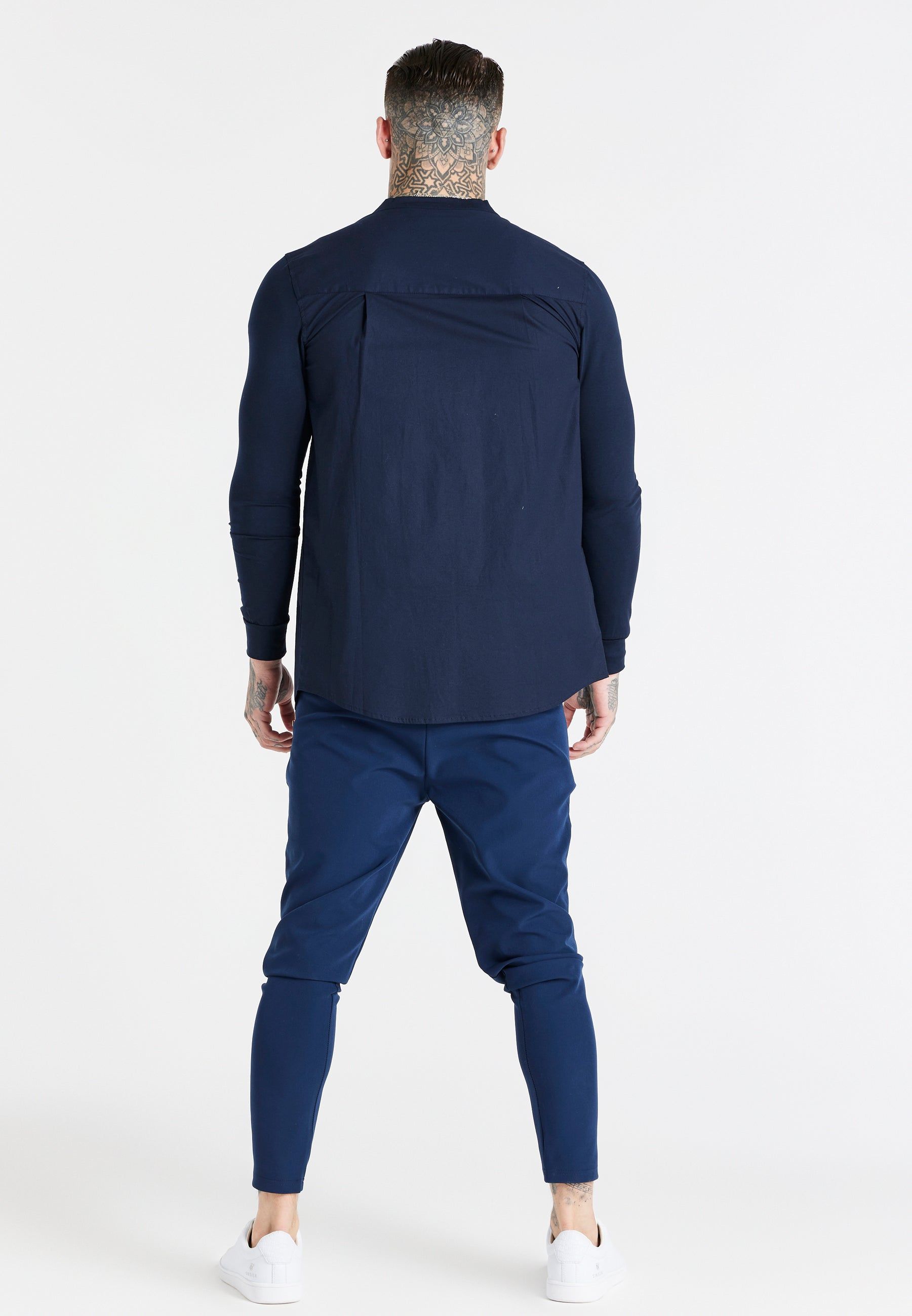 Navy Fitted Pleat Pant sold by Siksilk product image thumbnail 6