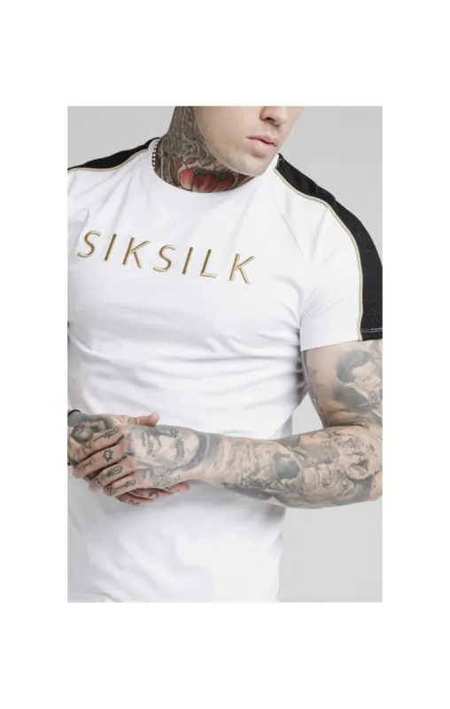 SikSilk S/S Astro Raglan Gym Tee - White sold by Siksilk