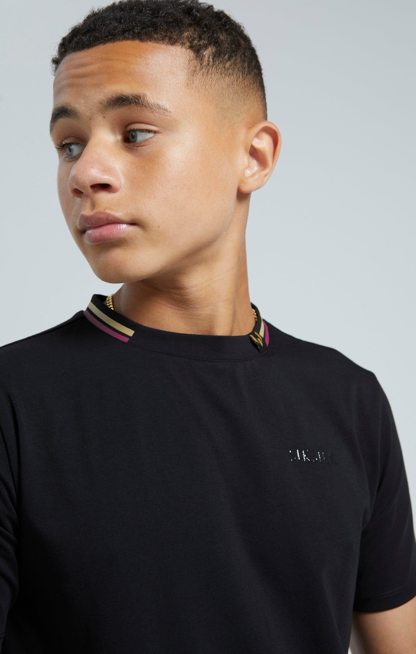 Boys Black Messi x SikSilk Logo T-Shirt sold by Siksilk product image thumbnail 3