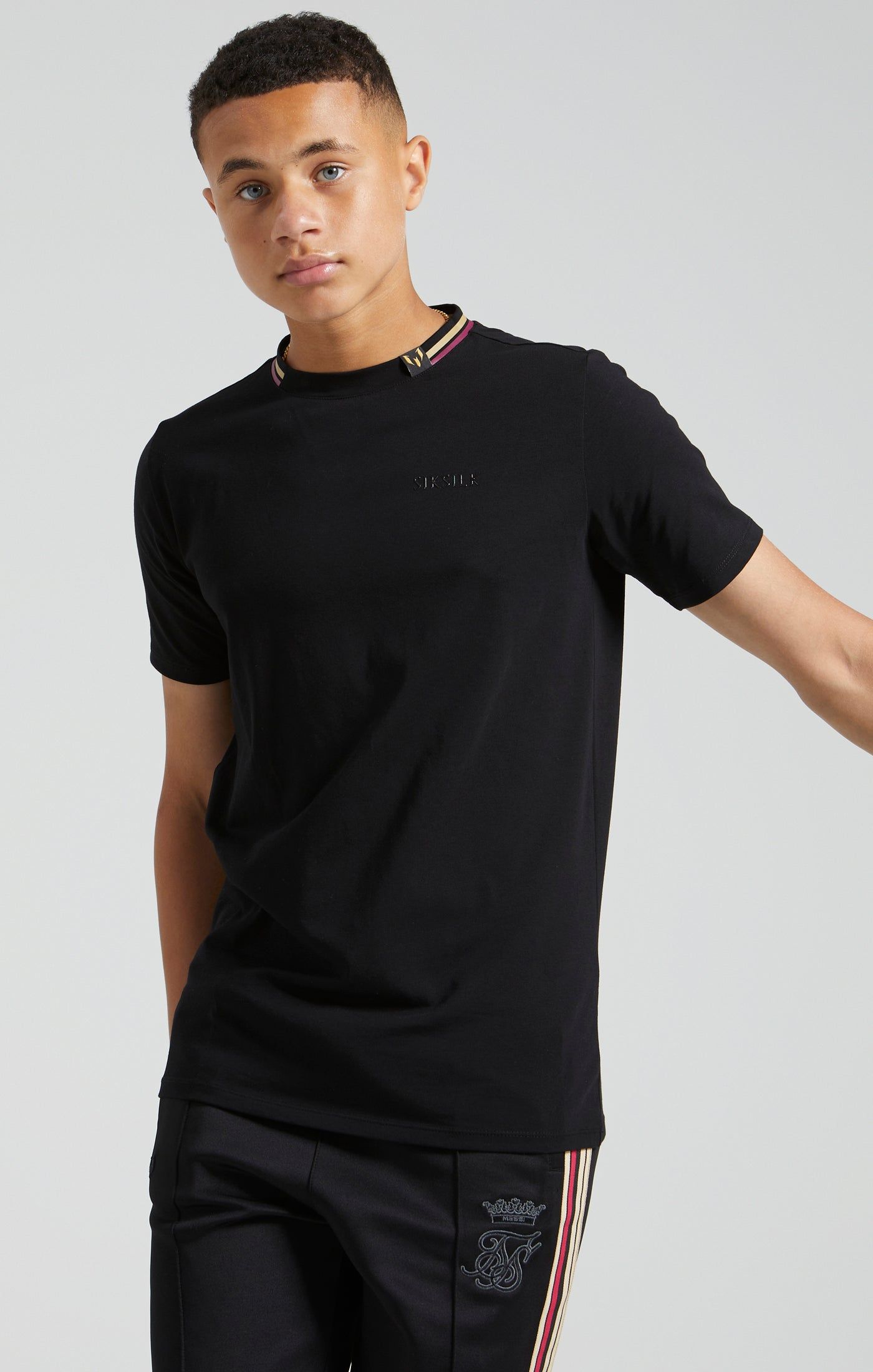 Boys Black Messi x SikSilk Logo T-Shirt sold by Siksilk product image thumbnail 2