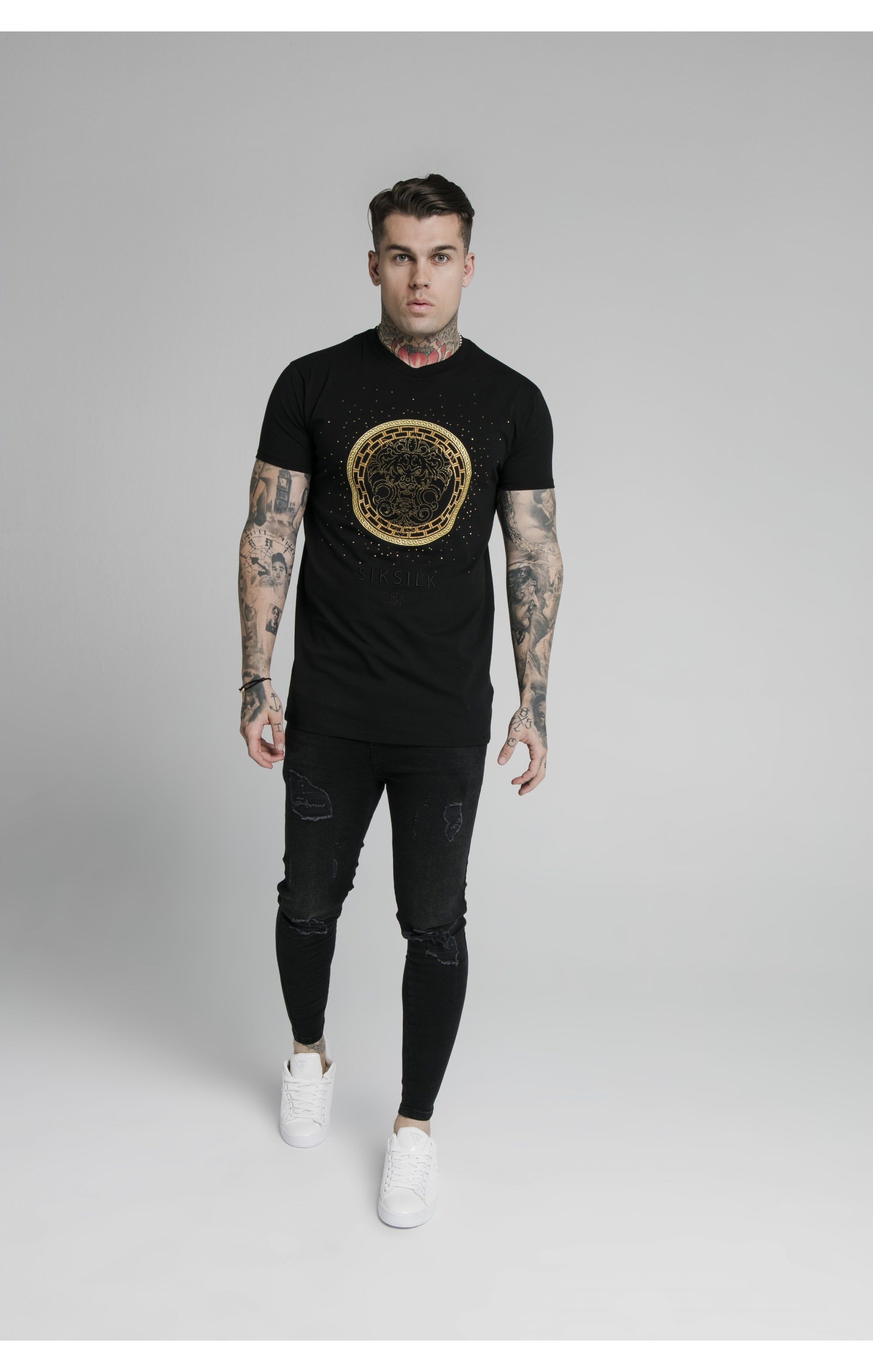 SikSilk Rhinestone Lion Tee - Black sold by Siksilk product image thumbnail 4