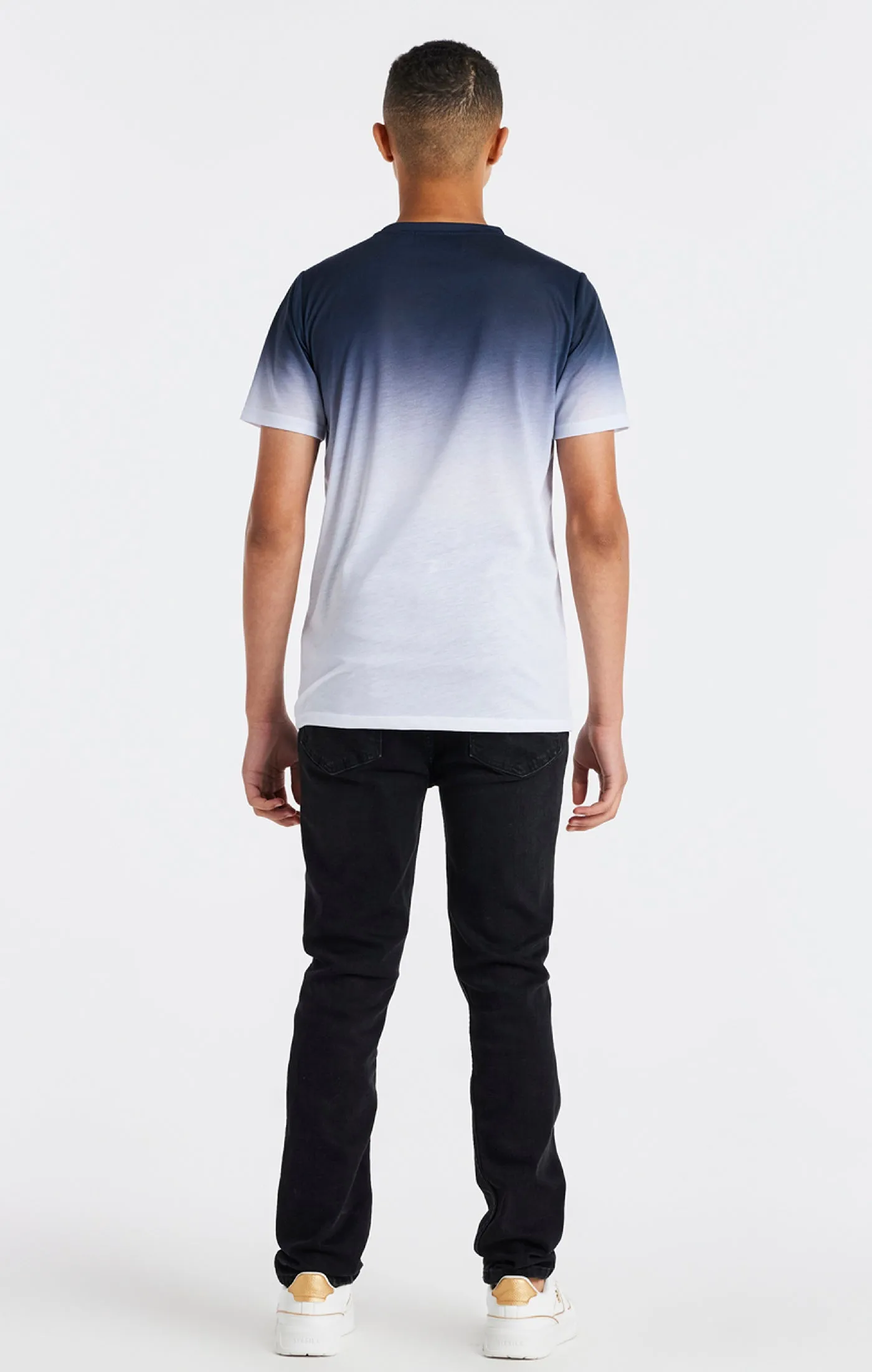 Boys Navy Varsity Fade T-Shirt sold by Siksilk product image thumbnail 5