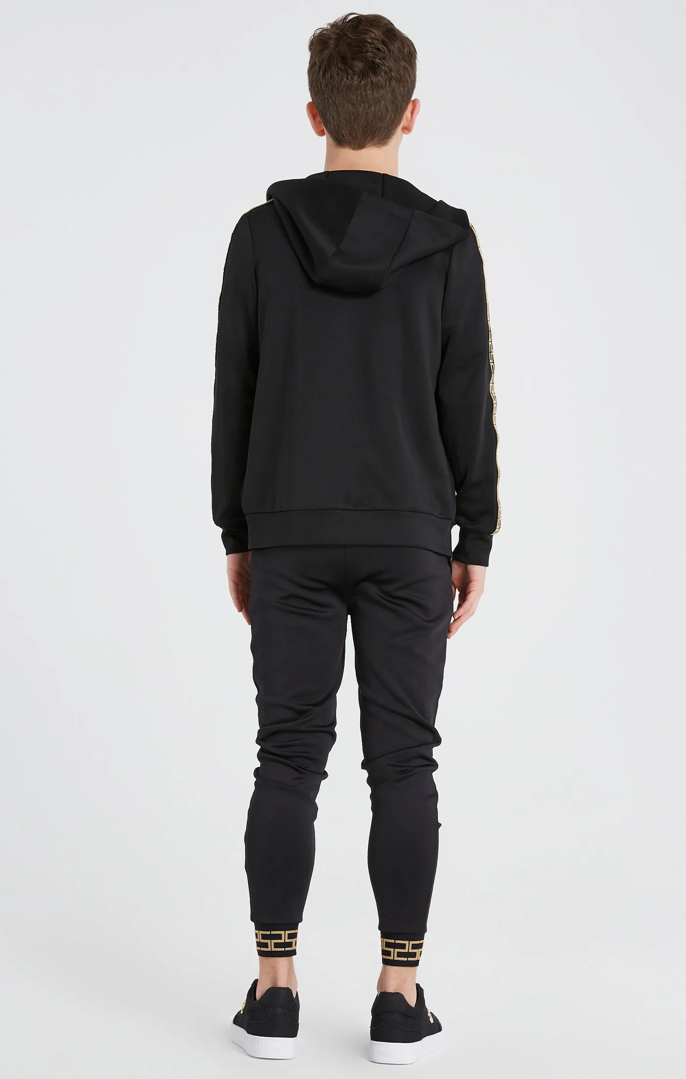 Boys Black Taped Cuffed Jogger sold by Siksilk product image thumbnail 5