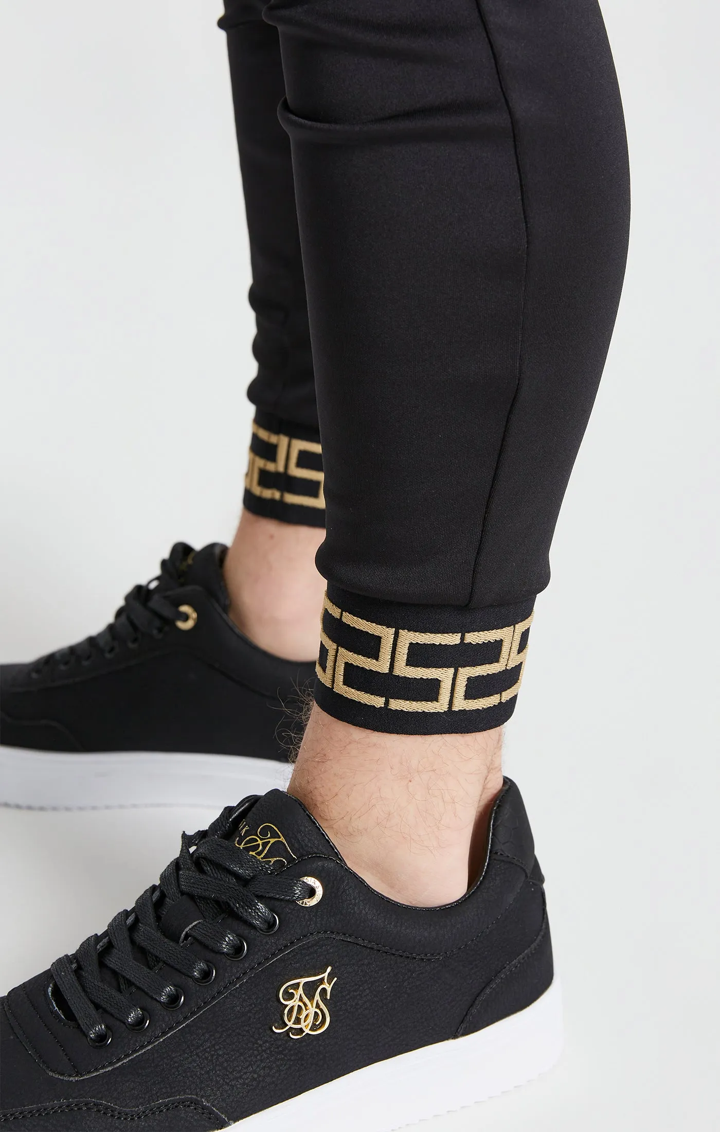 Boys Black Taped Cuffed Jogger sold by Siksilk product image thumbnail 2