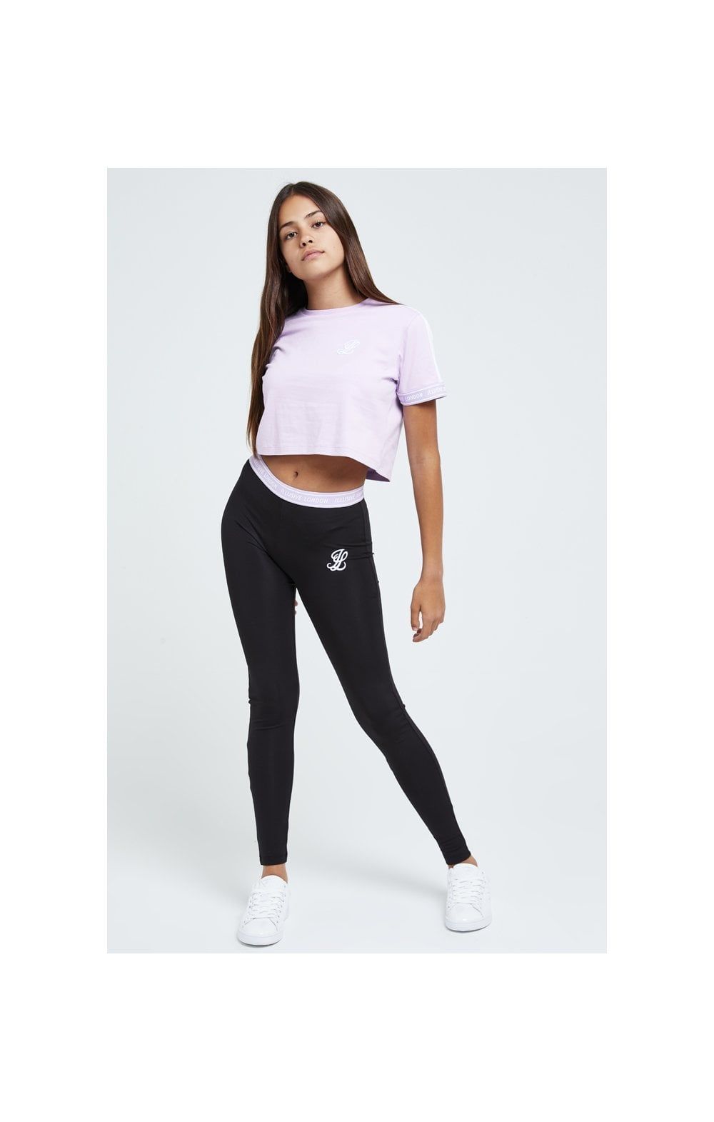 Illusive London Tape Cuff Crop Tee - Lilac sold by Siksilk product image thumbnail 4