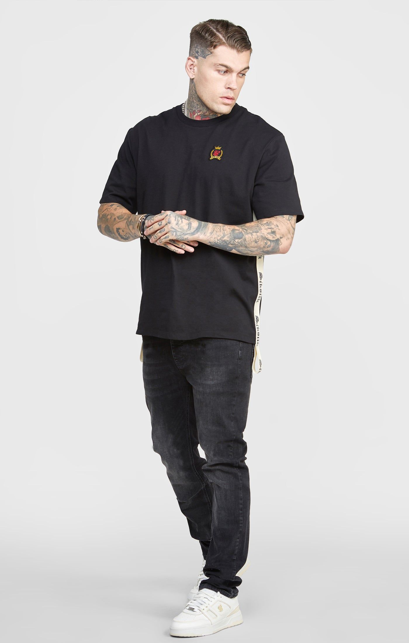Washed Black Slim Fit Denims sold by Siksilk product image thumbnail 3