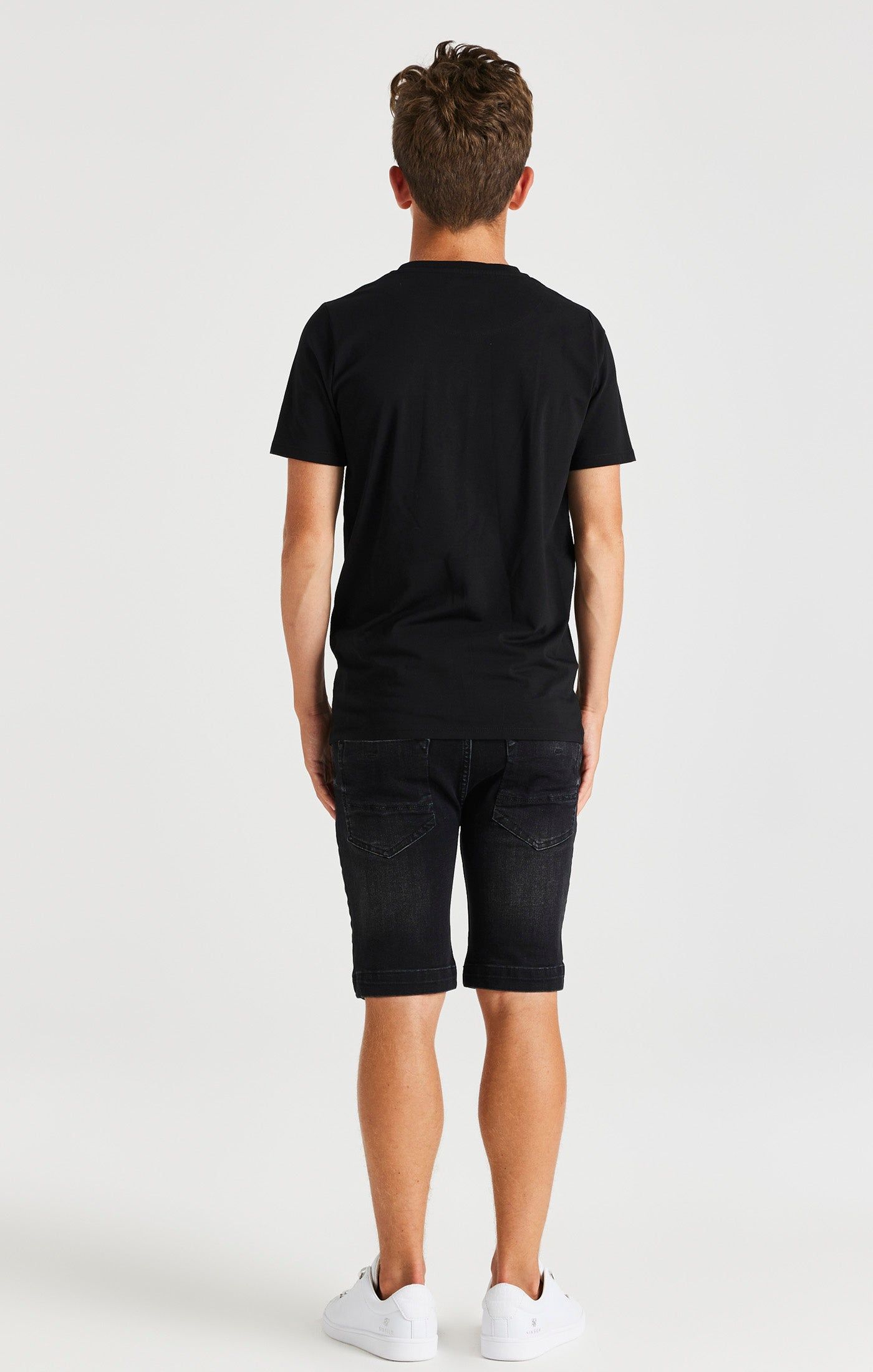 Boys Black Distressed Denim Short sold by Siksilk product image thumbnail 5