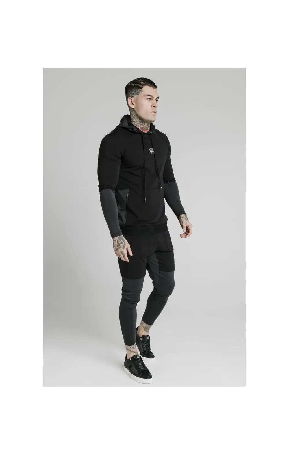 SikSilk Advanced Tech Overhead Hoodie - Black sold by Siksilk product image thumbnail 4