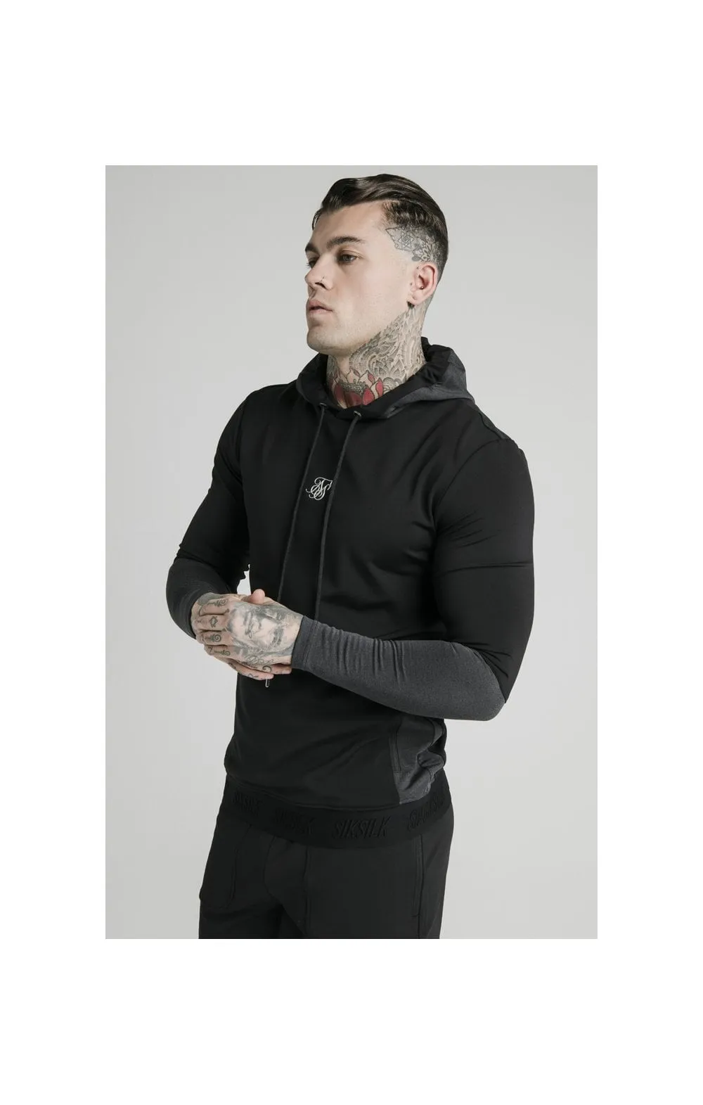 SikSilk Advanced Tech Overhead Hoodie - Black sold by Siksilk