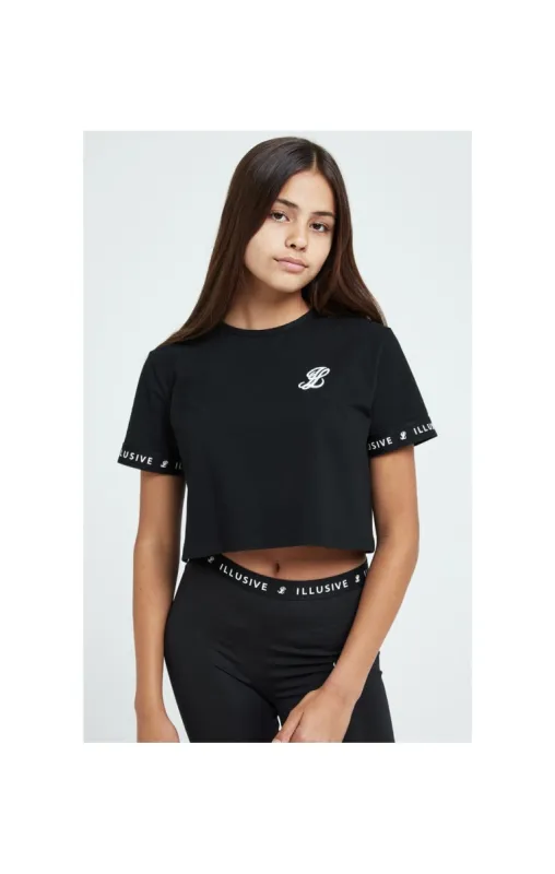 Illusive London Core Crop Tee - Black sold by Siksilk