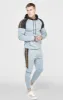 Grey Sports Panelled Overhead Hoodie sold by Siksilk