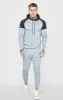 Grey Sports Panelled Overhead Hoodie sold by Siksilk