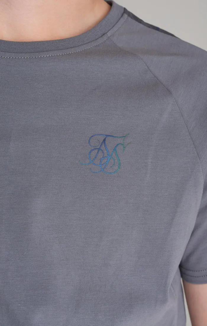 Boys Grey Taped Raglan T-Shirt sold by Siksilk product image thumbnail 4