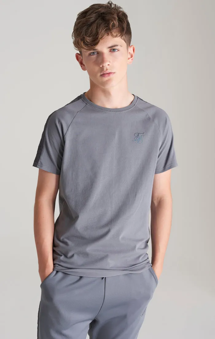 Boys Grey Taped Raglan T-Shirt sold by Siksilk