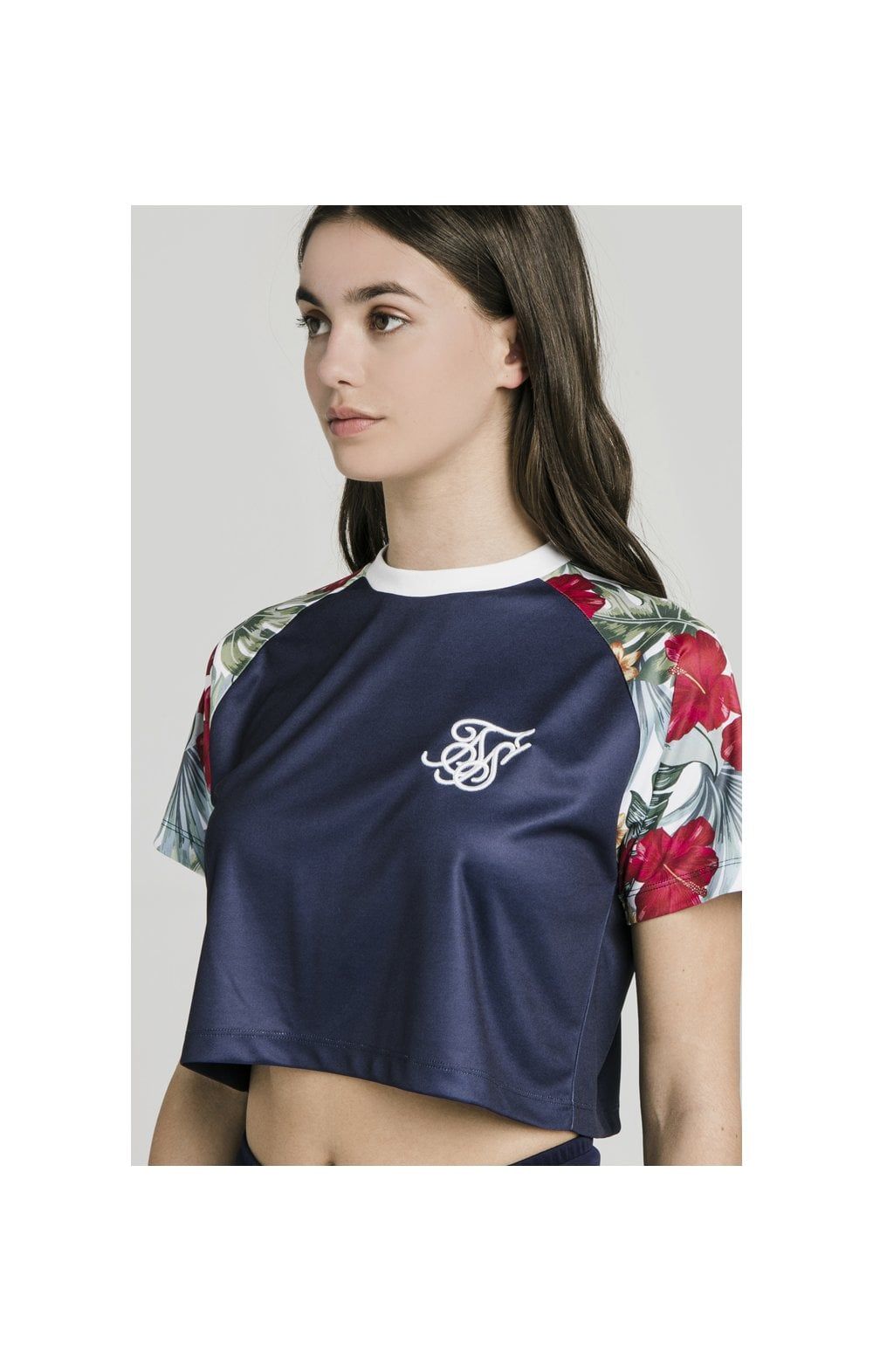 SikSilk Tropical Print Crop T-Shirt – Eclipse & Tropical sold by Siksilk product image thumbnail 3
