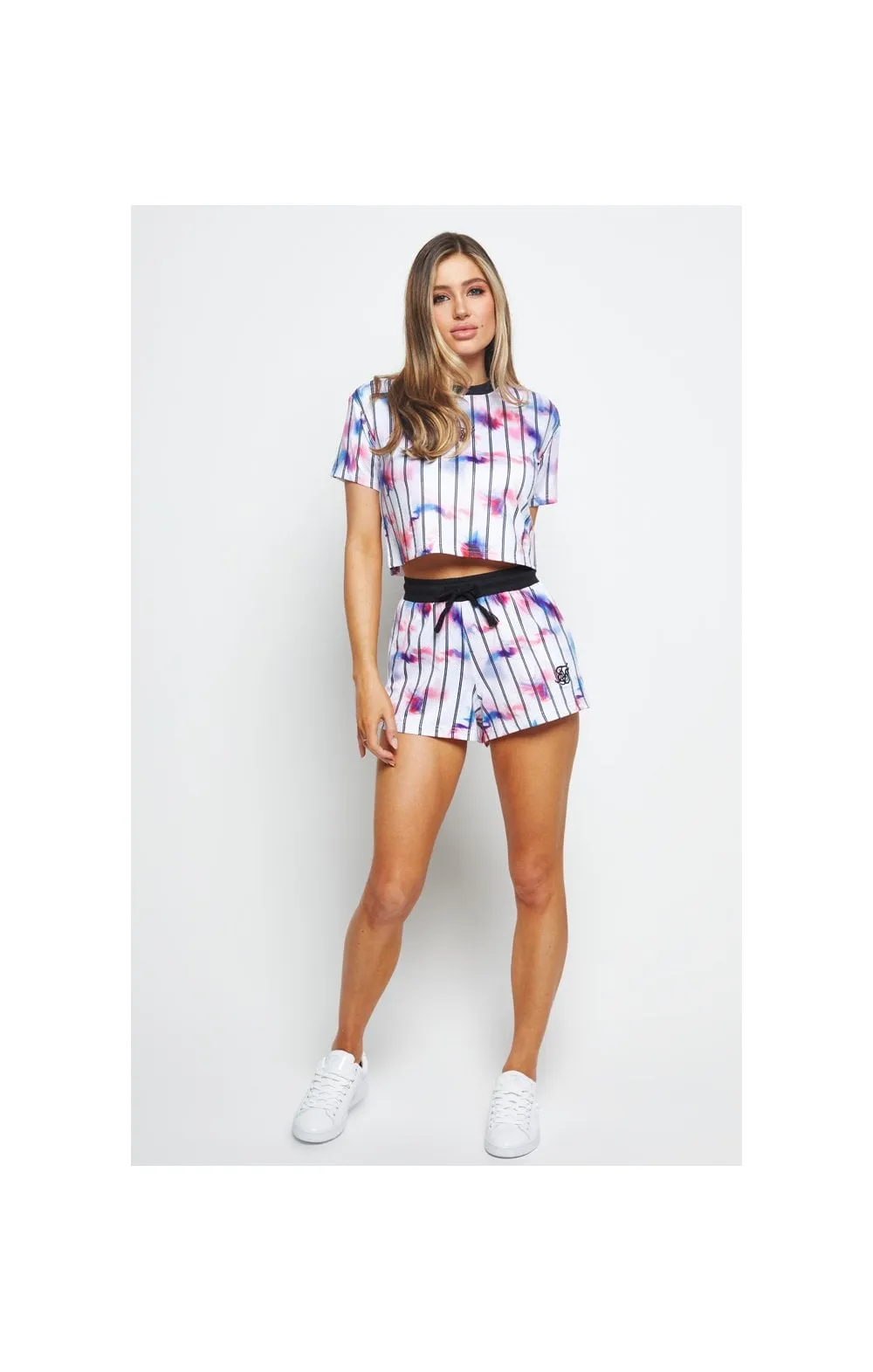 SikSilk Marble Tie Dye Crop Tee - White sold by Siksilk product image thumbnail 5