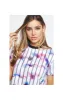 SikSilk Marble Tie Dye Crop Tee - White sold by Siksilk