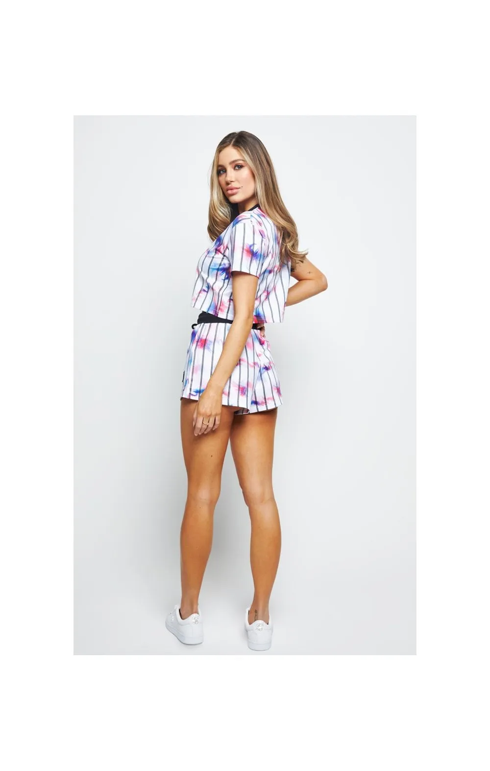 SikSilk Marble Tie Dye Crop Tee - White sold by Siksilk product image thumbnail 3