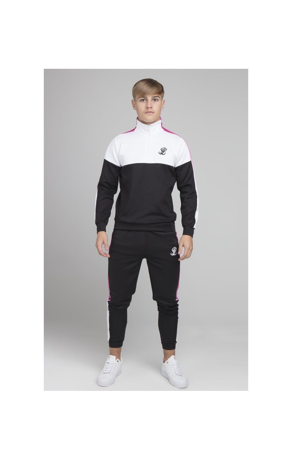 Illusive London Fade Panel Funnel Neck - White sold by Siksilk product image thumbnail 5