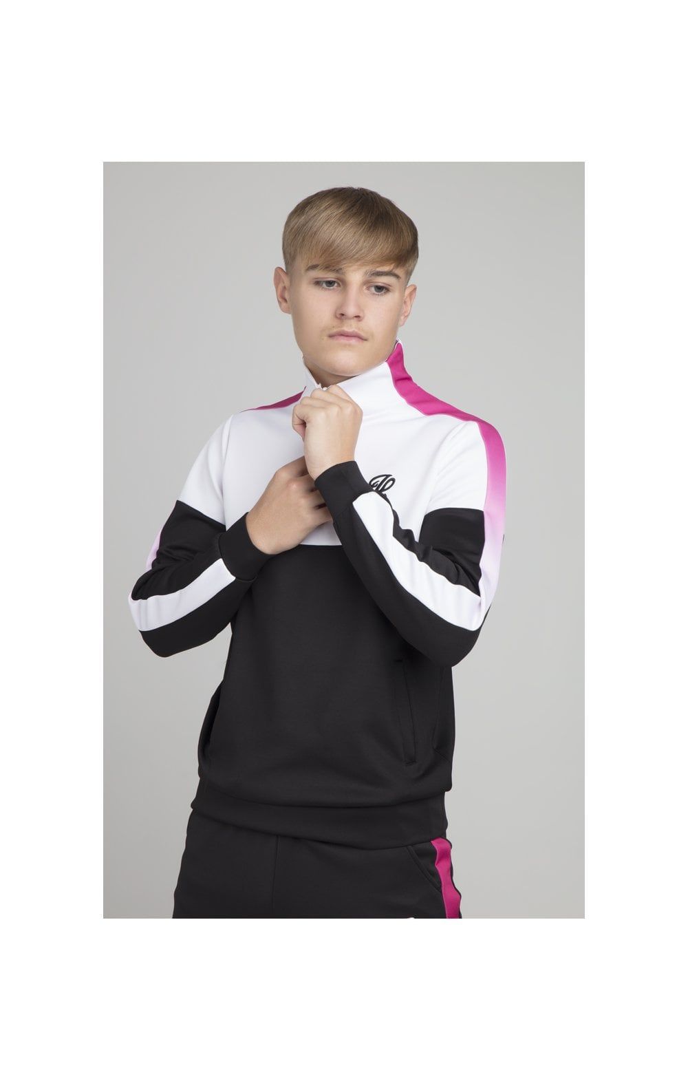 Illusive London Fade Panel Funnel Neck - White sold by Siksilk product image thumbnail 2