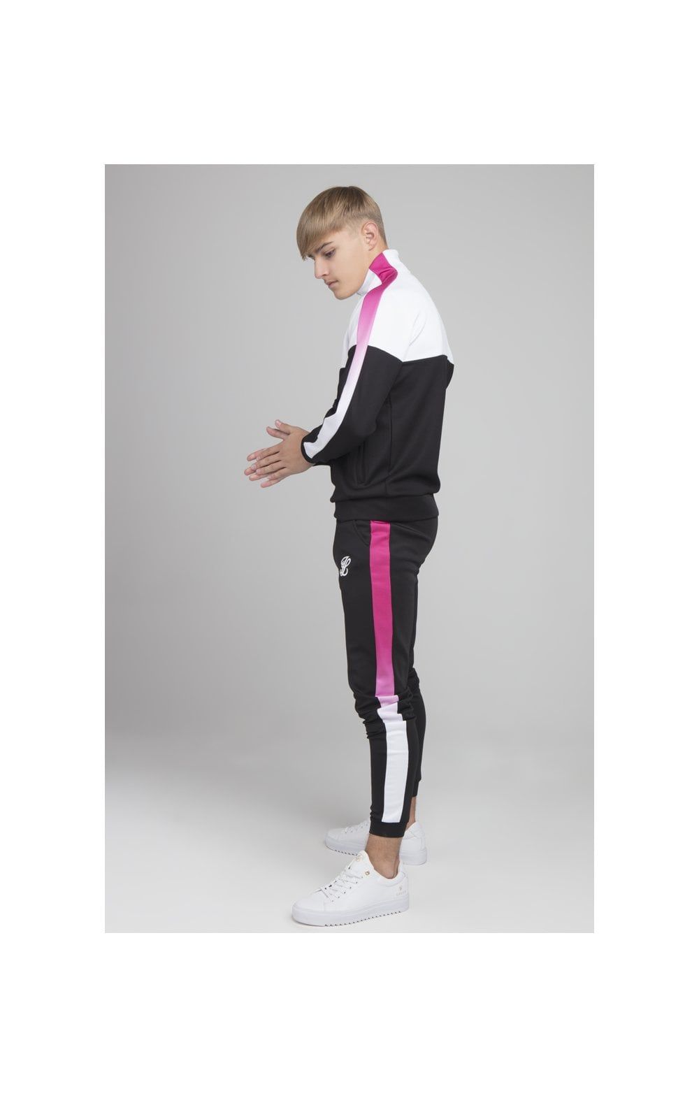 Illusive London Fade Panel Funnel Neck - White sold by Siksilk product image thumbnail 3