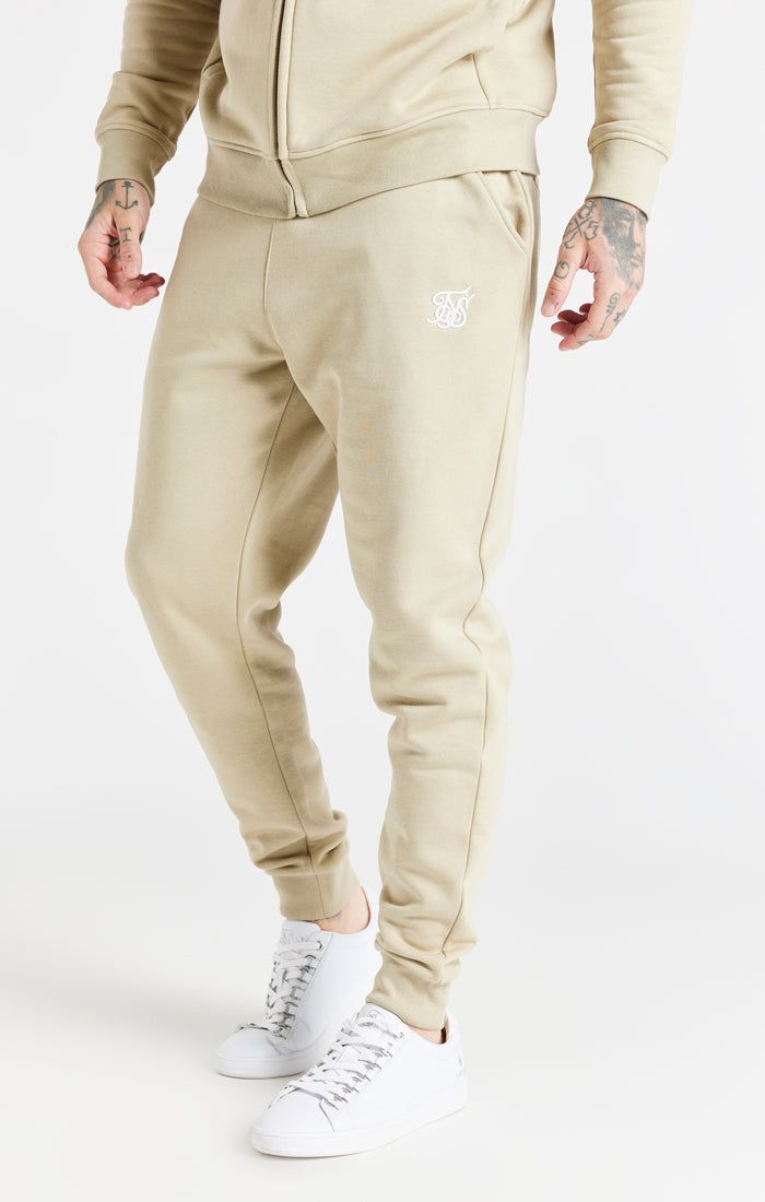 Beige Essential Fitted Jogger sold by Siksilk