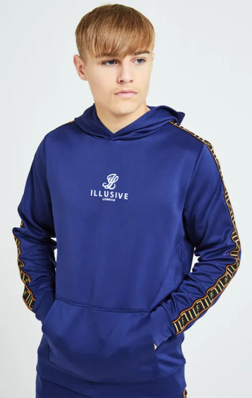 Illusive London Patriot Overhead Hoodie - Blue & Orange made by Siksilk