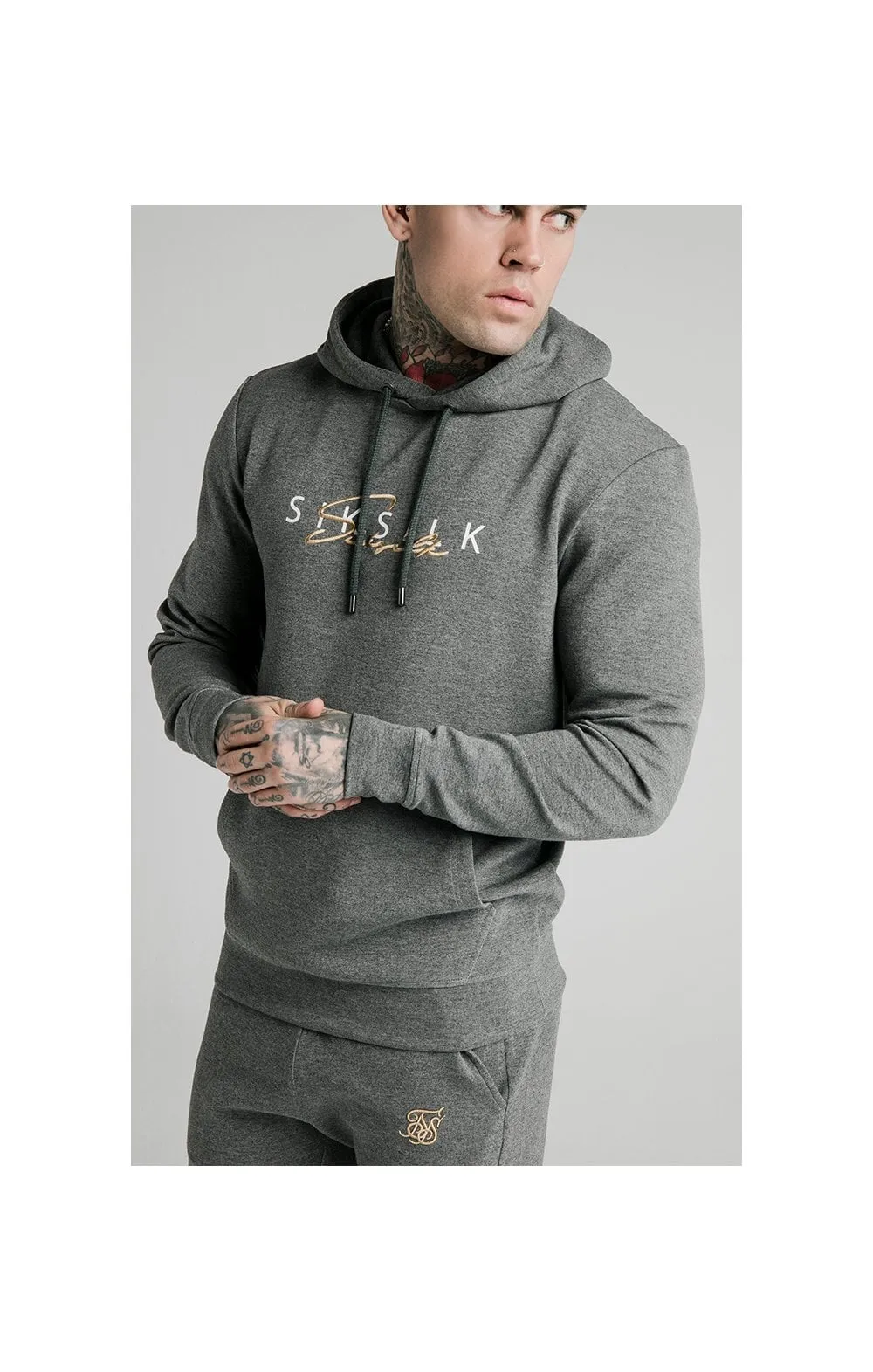SikSilk Signature Overhead Hoodie - Grey sold by Siksilk product image thumbnail 2
