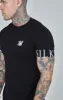Black Essential Elastic Cuff Muscle Fit T-Shirt sold by Siksilk