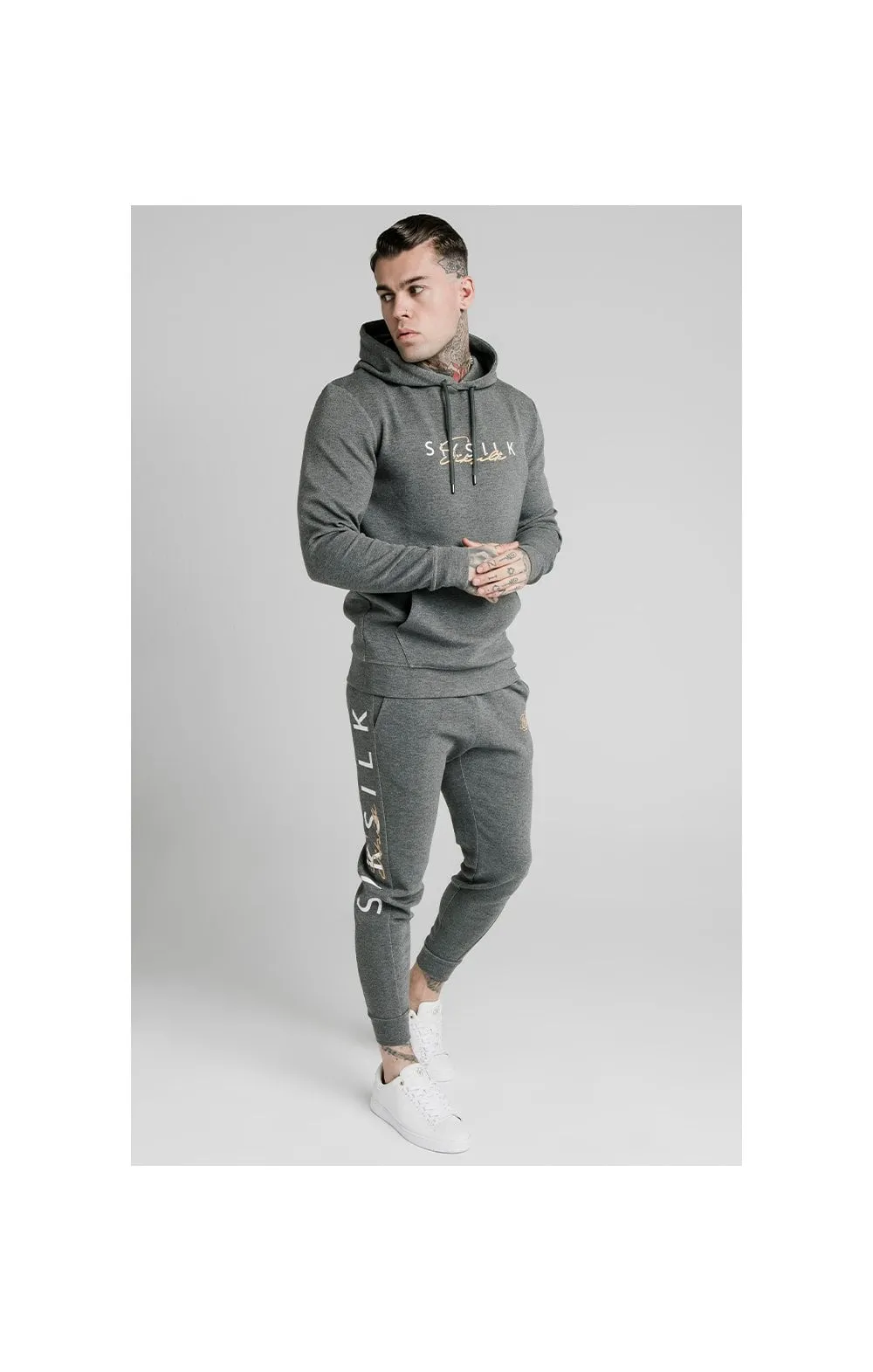 SikSilk Signature Overhead Hoodie - Grey sold by Siksilk product image thumbnail 3
