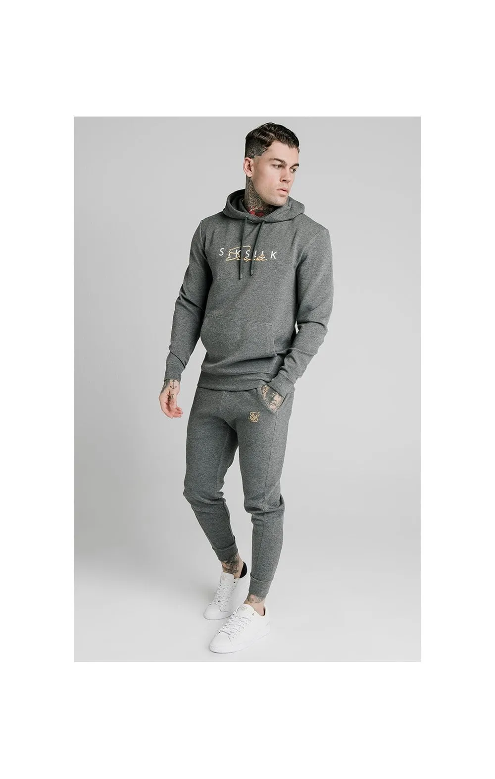 SikSilk Signature Overhead Hoodie - Grey sold by Siksilk product image thumbnail 4