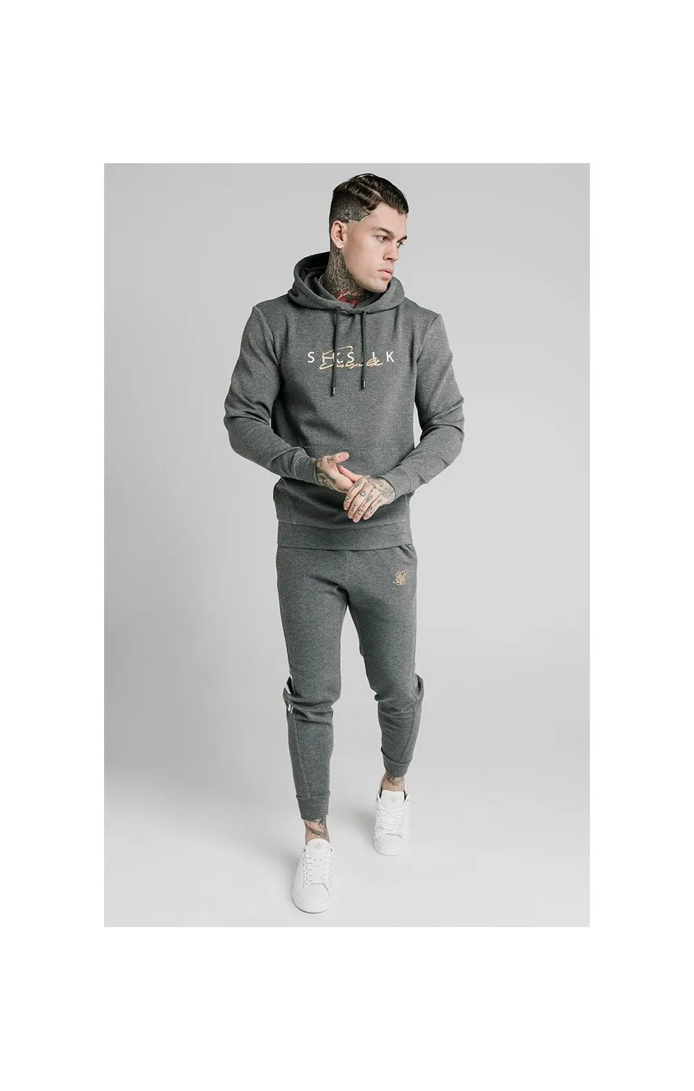 SikSilk Signature Overhead Hoodie - Grey sold by Siksilk