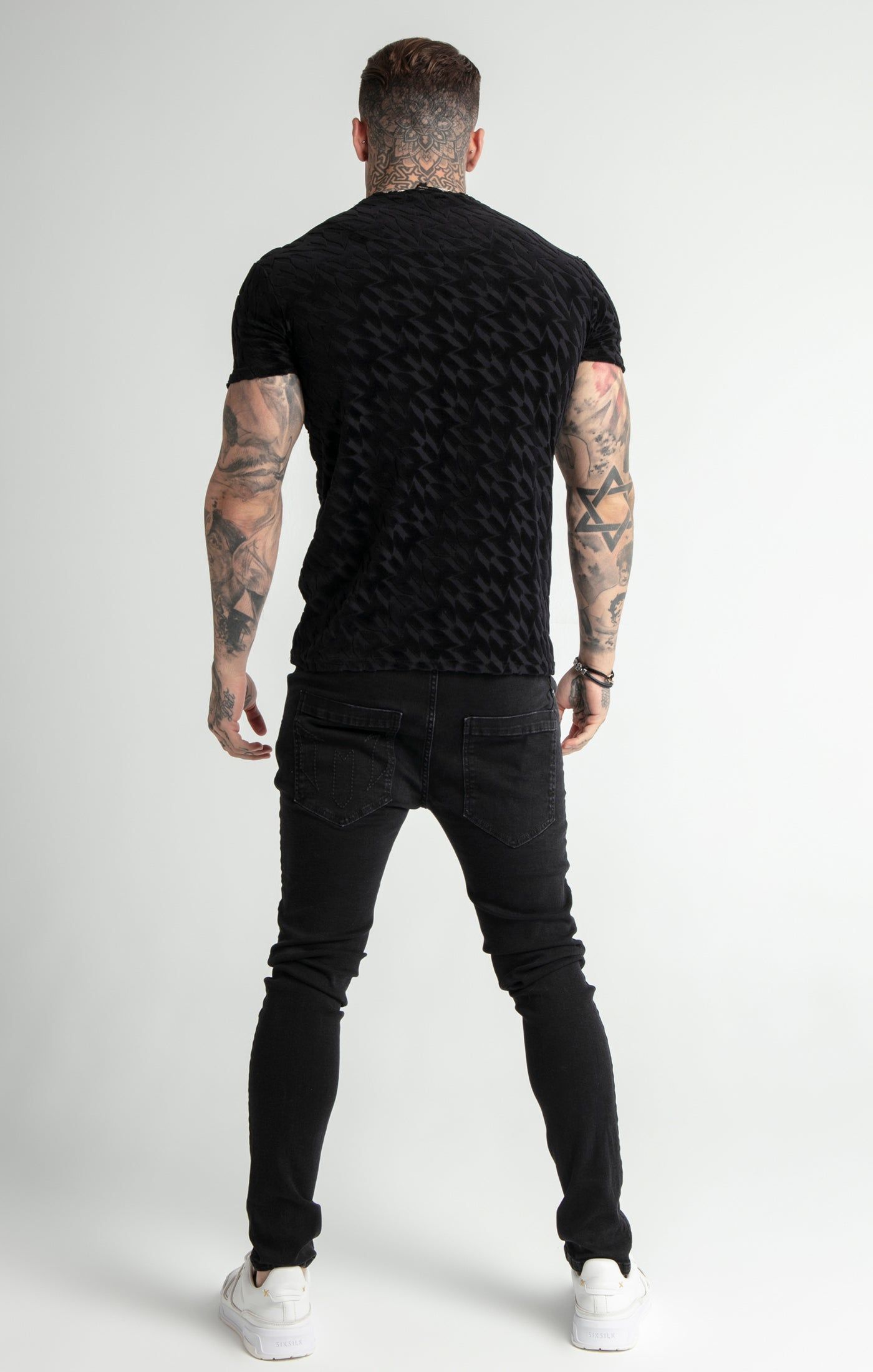 Messi x SikSilk Black Monogram T-Shirt sold by Siksilk product image thumbnail 5