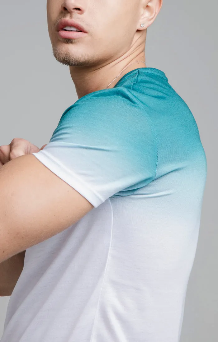 Teal Embroidered Muscle Fit T-Shirt sold by Siksilk product image thumbnail 4