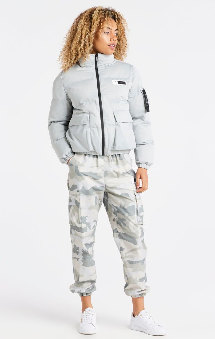 Grey Padded Jacket sold by Siksilk product image thumbnail 4