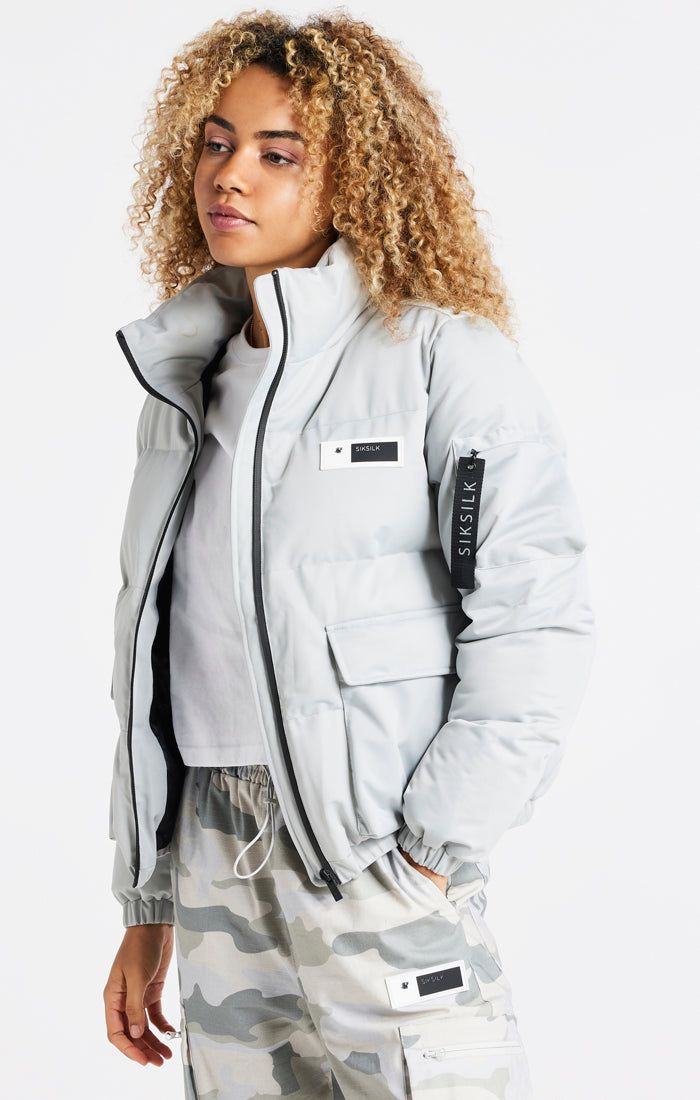 Grey Padded Jacket sold by Siksilk