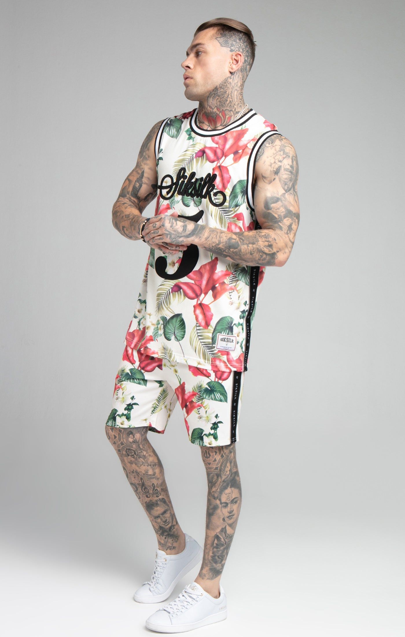 Ecru Retro Basketball Vest sold by Siksilk product image thumbnail 4
