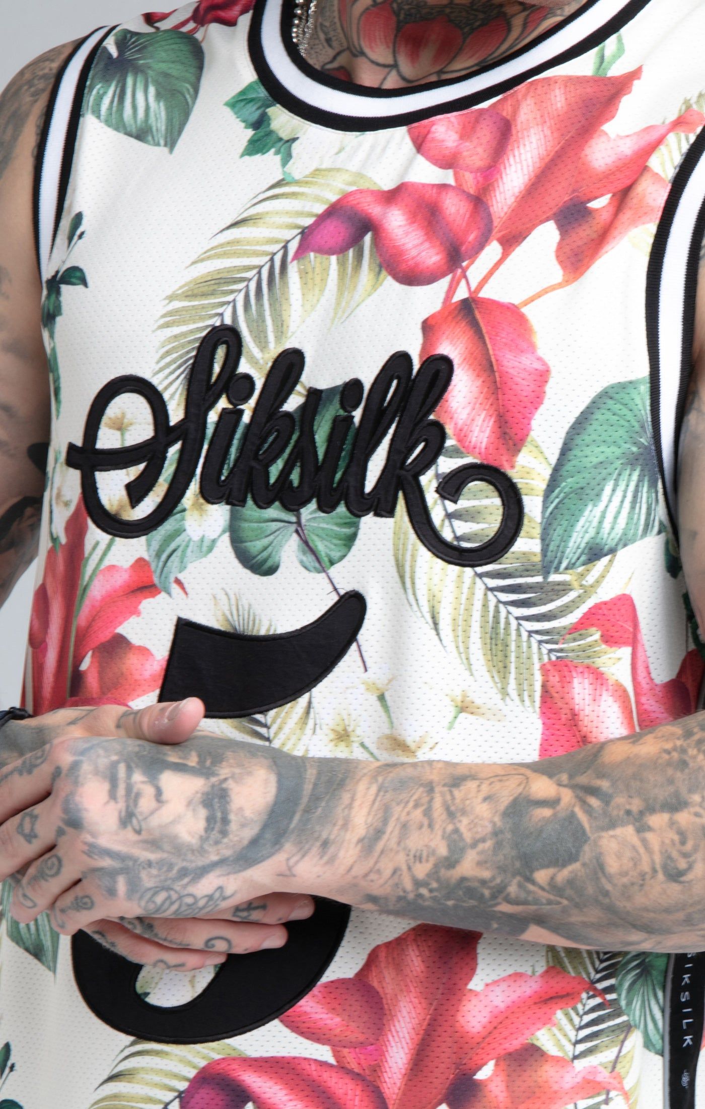 Ecru Retro Basketball Vest sold by Siksilk product image thumbnail 2