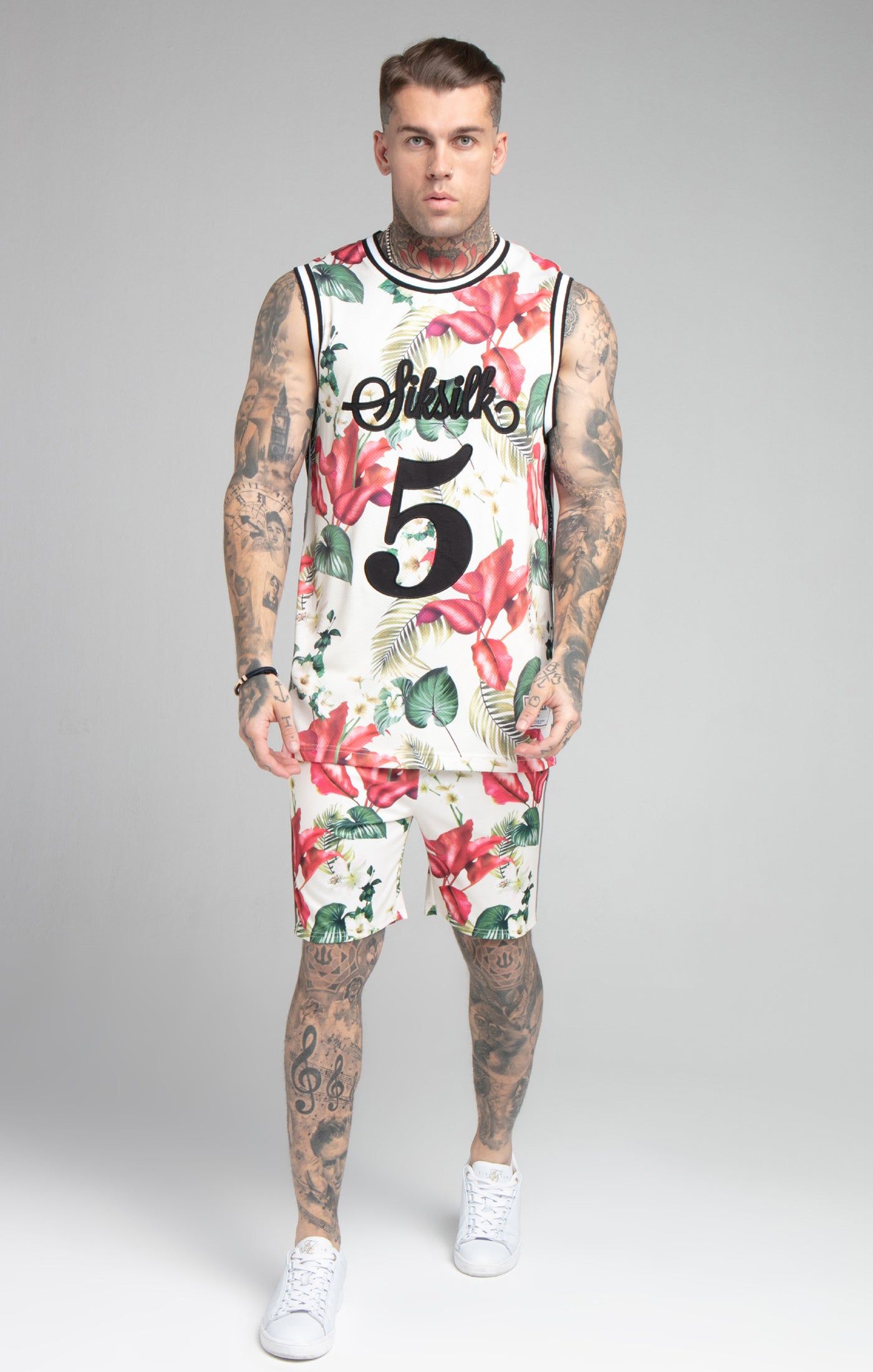 Ecru Retro Basketball Vest sold by Siksilk product image thumbnail 3
